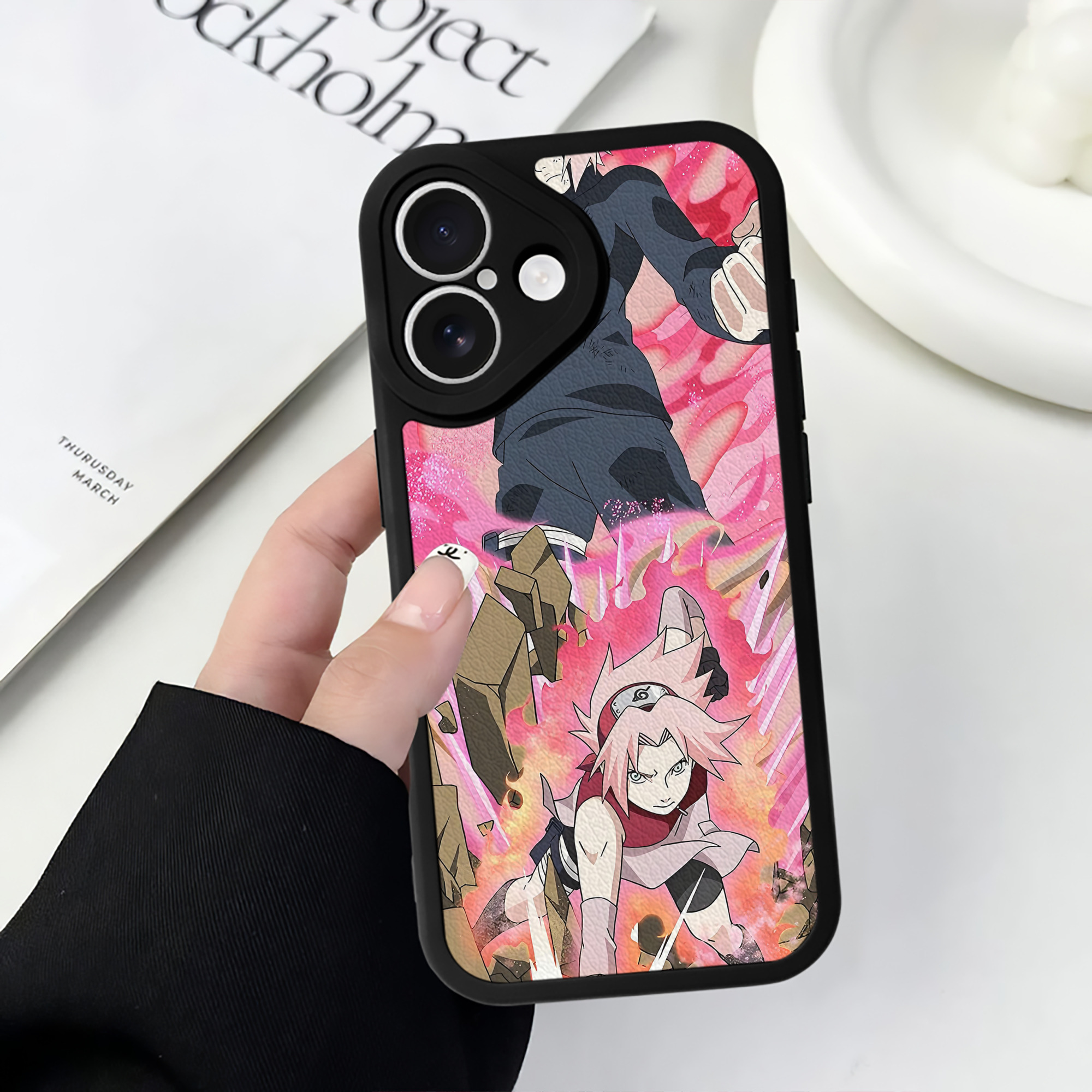 （画像用） NARUTO -ナルト- NARUTO -ナルト- 疾風伝 【iPhone 16シリーズ対応】シリコンスマホケース（レザー調） 材質：シリコン
